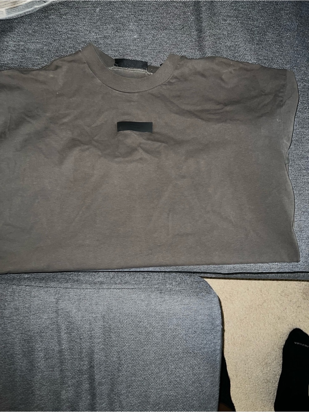 Essentials Men's Dark Charcoal Crewneck Tee